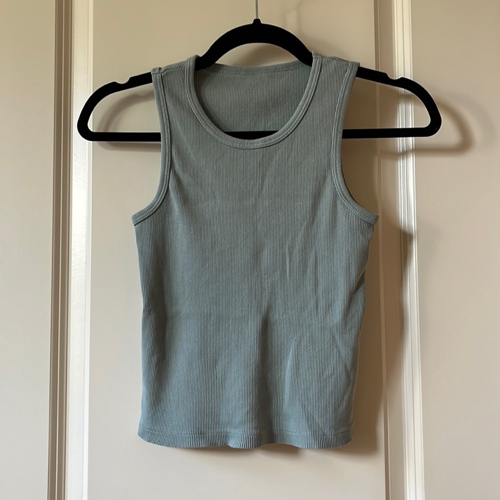 brandy melville sage green natasha tank
